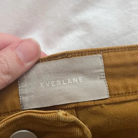 Everlane The Slim Leg Crop Pants Regular Mustard Women’s Size 2 - Picture 10 of 11